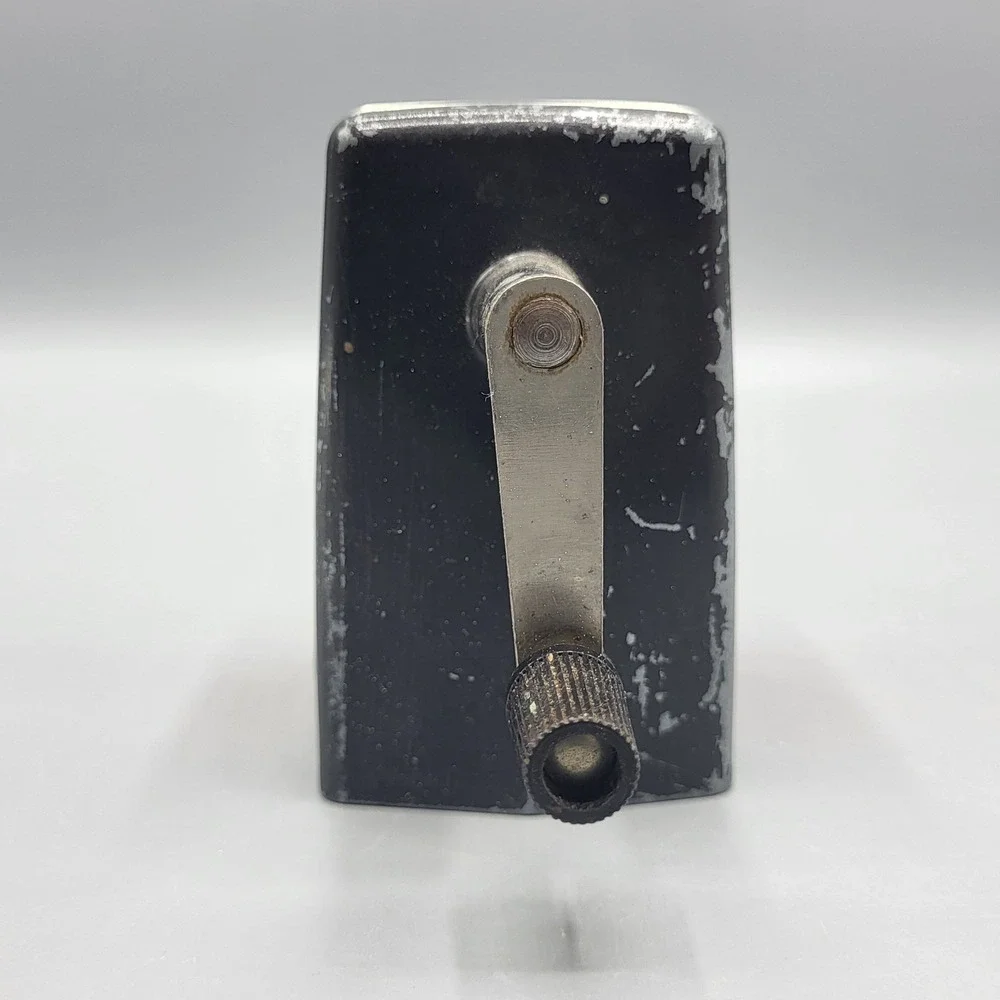 Boston Boston-ette Pencil Sharpener Manual Hand Crank Red Black Vintage
